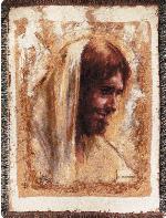 Portrait Of Jesus Tapestry Throw